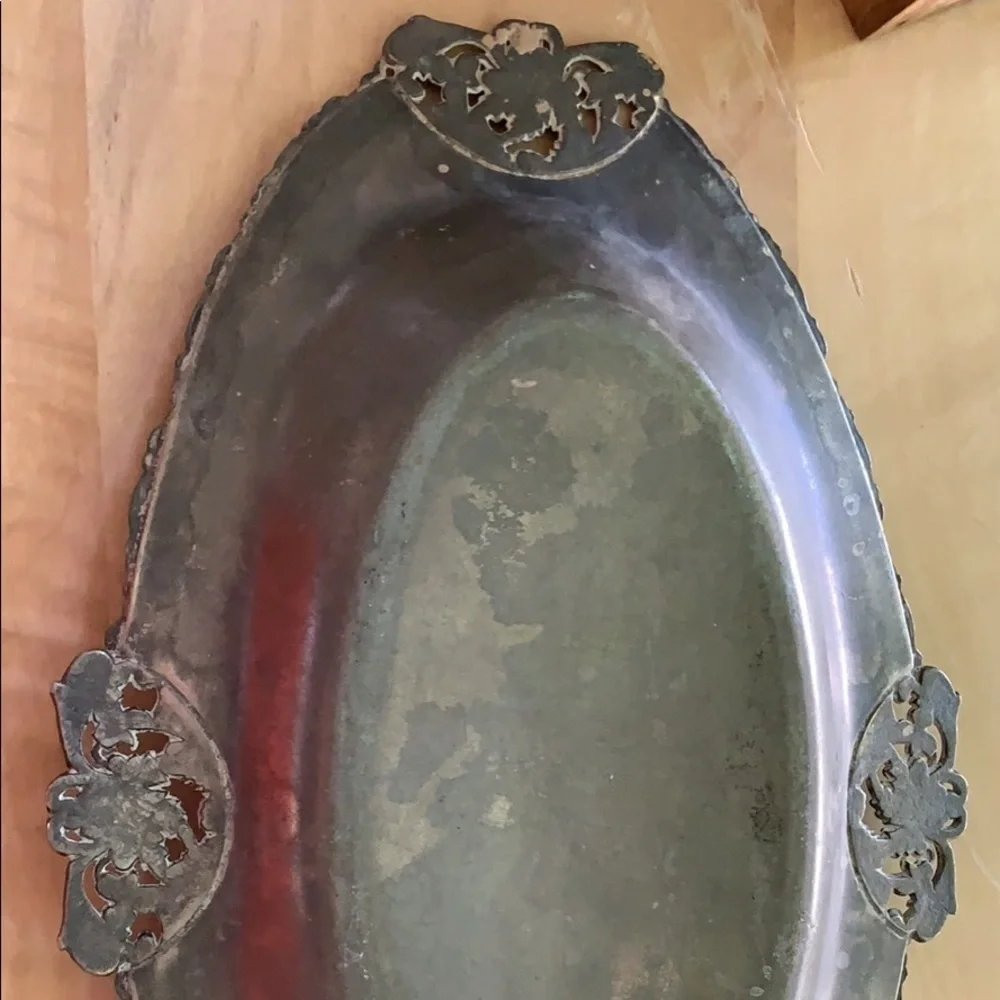Antique Small Metal Tray